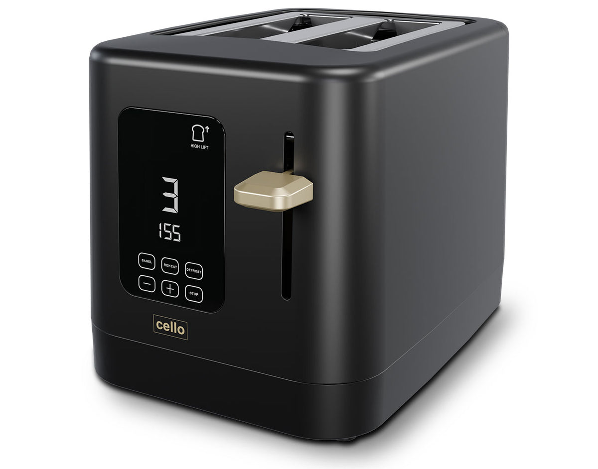 Multislice Control Toaster Digital 2 Slice Toaster with Touch Control and Timer (Black) – Cello ...
