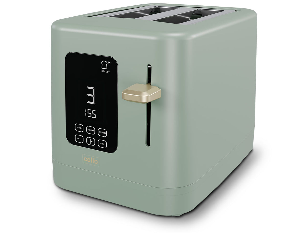 Digital 2 Slice Toaster with Touch Control and Timer