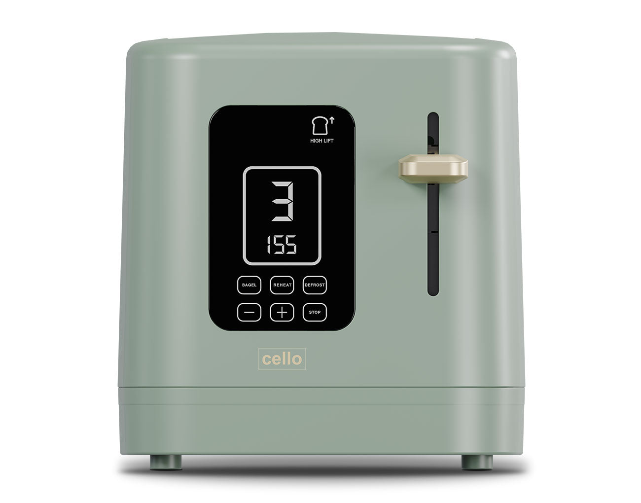 Digital 2 Slice Toaster Touch Control Timer