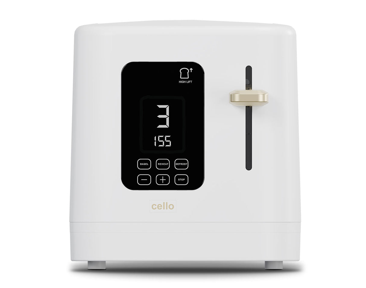 Digital 2 Slice Toaster with Touch Control and Timer