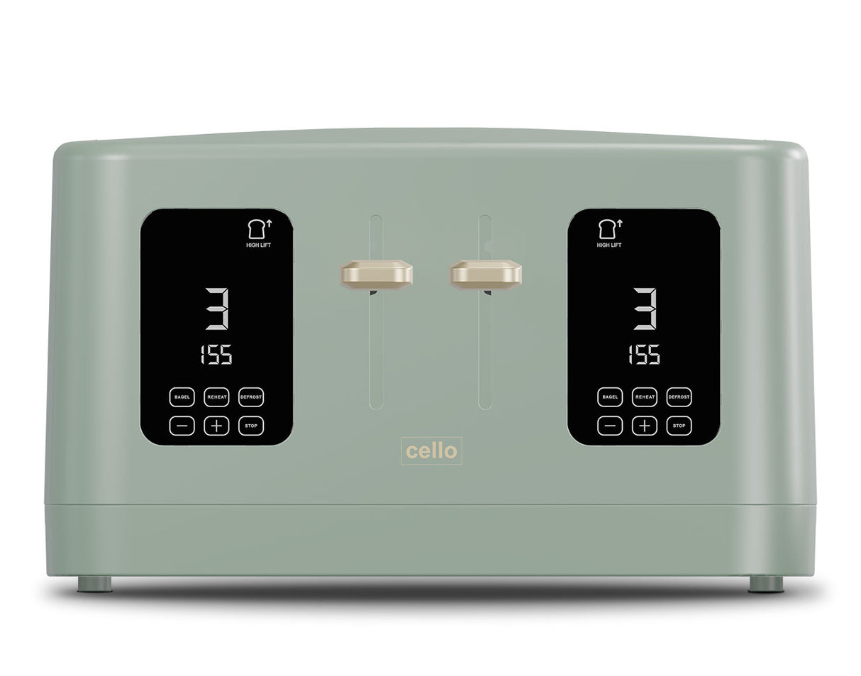 Digital 4 Slice Toaster with Touch Control and Timer