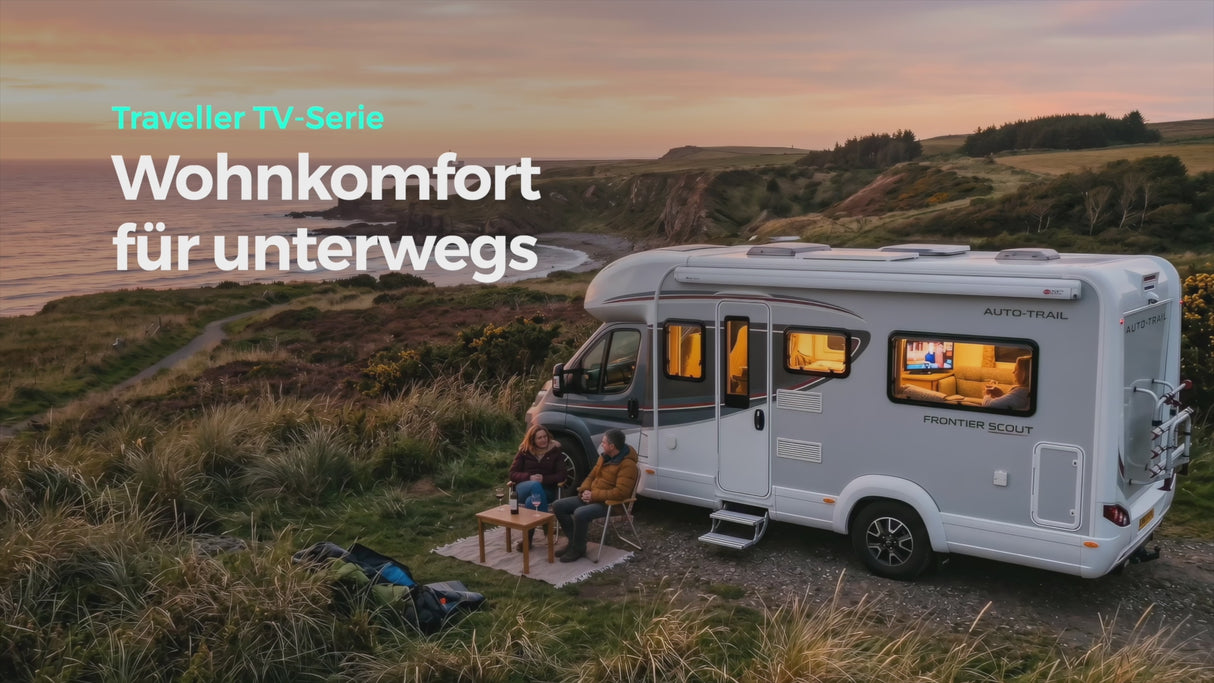 27 Zoll Smart Samsung Plus 12-Volt Traveller TV mit rahmenlosem Display